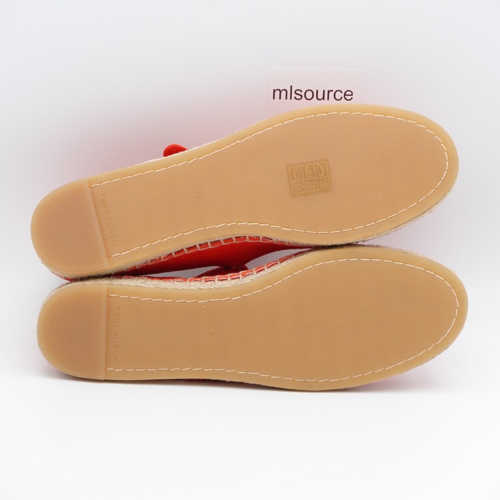 NEW Tory Burch Mary Jane Espadrilles Women's 169894-600 Blazing Red/Natural - Picture 8 of 16